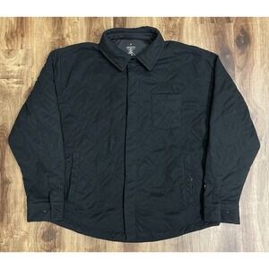 Fabletics Quilted Jacket Black Snap Buttons Athletic Outerwear Men's L
